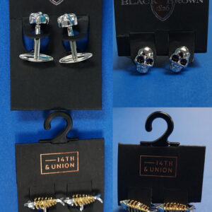 55 Pieces Each piece contains 2 individual cuff links You will receive pieces in both styles. There are more fishbones than skulls Mens These are BRAND NEW, OVERSTOCKS from N*RDSTR*M OVERSTOCKS Condition to expect: Brand new! No damage! Most are still factory sealed in clear poly bags, as shown The pieces we open to create the listing will not come in poly bags